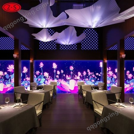 个性化新款全息墙面投影 酒店餐厅宴会厅光影互动  室内走廊过道地面投影