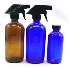 大容量玻璃瓶 日化包装 洗手液消毒剂喷洒瓶 蓝色棕色瓶587HJ
