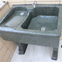 户外大理石洗衣池阳台一体石头洗衣水槽石材洗手盆家用承德绿水池