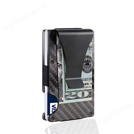 搏拓之风 碳纤维RFID卡包 欧美风金属钱夹