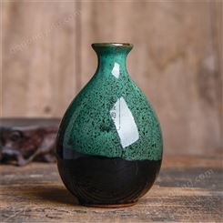 手抓瓶 1斤装酒瓶 彩釉陶瓷酒瓶 天恒陶瓷 日式小酒瓶 密封性好 厂家定制