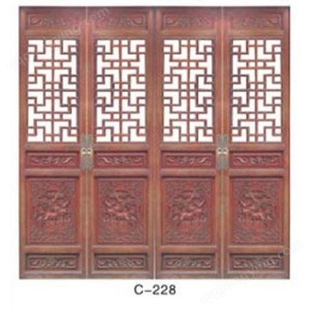 中国古典门窗 花格伟仿古实木门窗订做 茶楼仿古花格门窗厂家