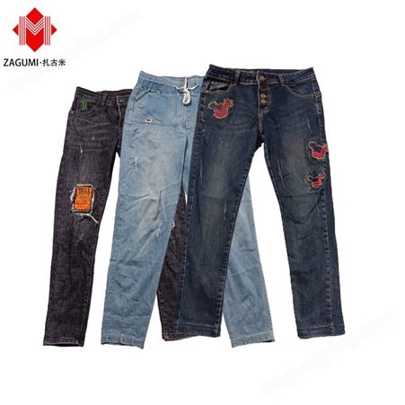广州扎古米 二手牛仔裤LADIES JEANS衣服跨境贸易 莱索托 外贸出口二手女牛仔裤