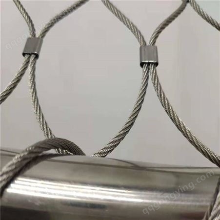 卡扣不锈钢绳菱形网 2.0不锈钢绳网 润宁不锈钢绳网样品