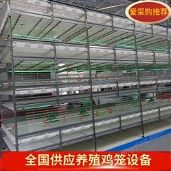 四层框架式鸡笼 鸡笼设备H型肉鸡笼 新疆供应鸡笼商
