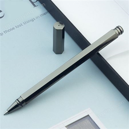 六菱型金属水笔广告笔圆珠笔 品质礼品笔可定制印LOGO