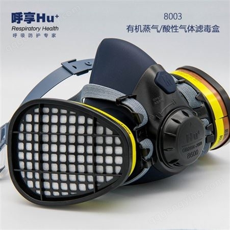 Hu/呼享8003有机酸性气体滤毒盒防氯气二氧化硫工业防护
