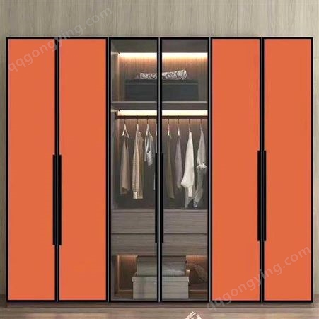 铝唯全铝衣柜 欧式立柜大衣橱 铝合金平移门带转角衣柜 全铝家居定制