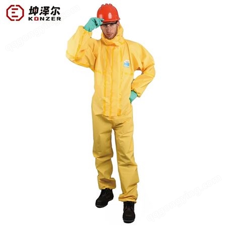 坤泽尔K4000一次性无纺布双层加厚耐酸碱化学品防化工作服