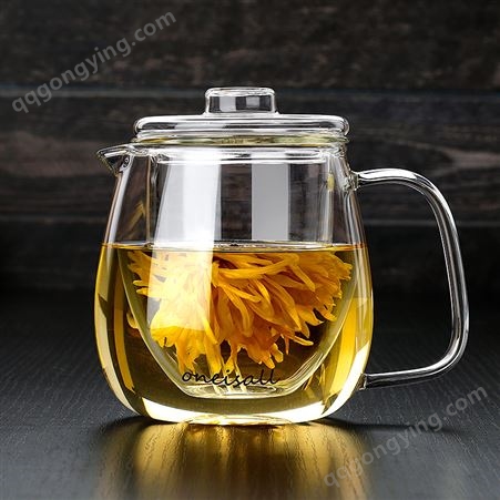 泡茶壶玻璃家用茶水分离煮茶过滤加厚耐高温单烧水壶透明功夫茶具