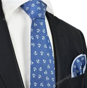 TONIVANI-502纯棉印花男士领带 时尚牛仔碎花 男式领带批发花卉领带厂家