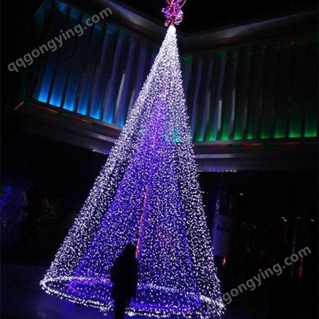 圣诞美陈 北京节日装饰厂家 圣诞树定制 室内外彩灯节日花环布置