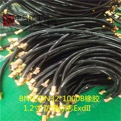 BNG-DN32*1000B防爆挠性连接管1米1.2寸G1 1/4电缆橡胶穿线ExdII