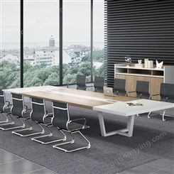 南京伟通办公家具 会议桌 简约现代长条桌 板式会议桌椅组合