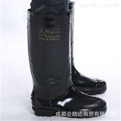 厂价直销批发黑色高筒劳保雨鞋橡塑底耐酸碱工地雨鞋