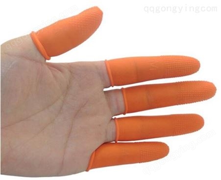 无尘室耗材系列 防静电橙色点胶防滑指套
